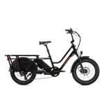 Right side view of a black RadWagon 5 electric cargo bike