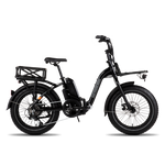 Profile view of the Small Basket installed on the rear rack of a RadExpand