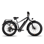black ebike rear rack on a RadRover 6 Plus