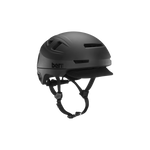 Side view of a black Hudson MIPS bike helmet.