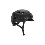 Side view of a black Hudson MIPS bike helmet.