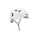 Side view of a white Hudson MIPS bike helmet.