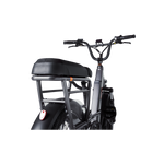 Rear view of a passenger package installed on a RadRunner 3 Plus electric utility bike