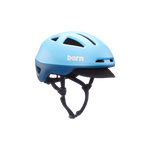 Side angle view of the Bern Major MIPS Helmet in cyan