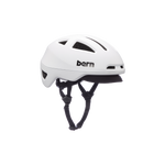 Side angle view of the Bern Major MIPS Helmet in white