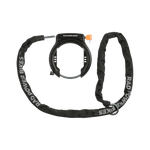 Rad fat tire wheel lock with the optional security chain attached