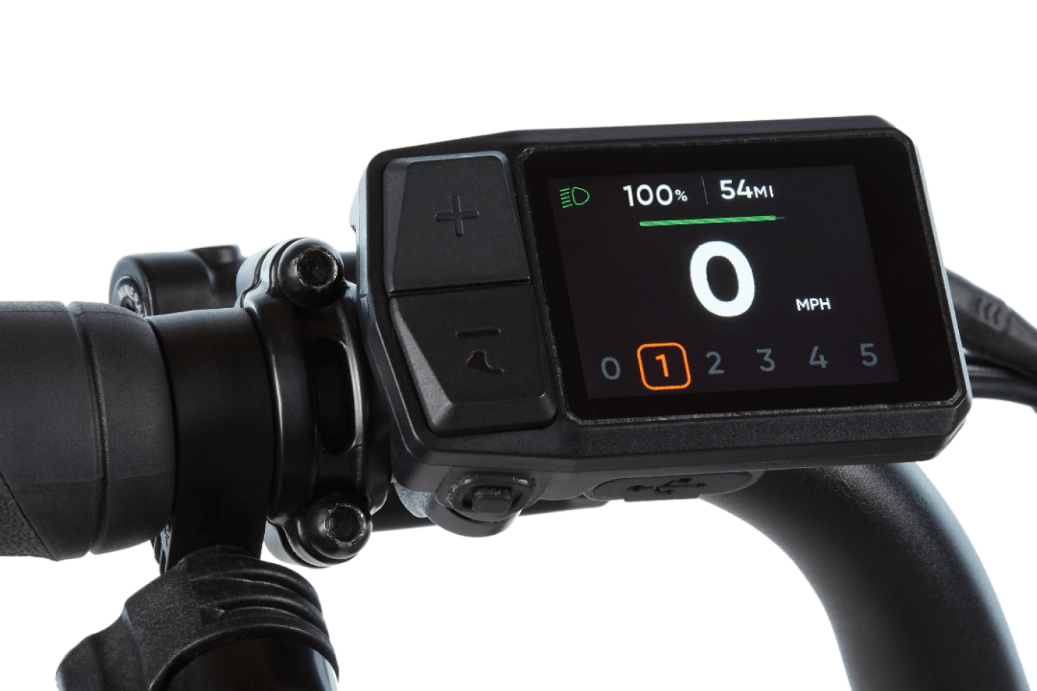 Right side of a blue RadRunner cargo utility ebike on a white background.