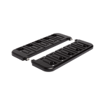 RadWagon Running Boards are cast aluminum boards that attach to the ebike, with a grooved, perforated design for grip and water run off. 